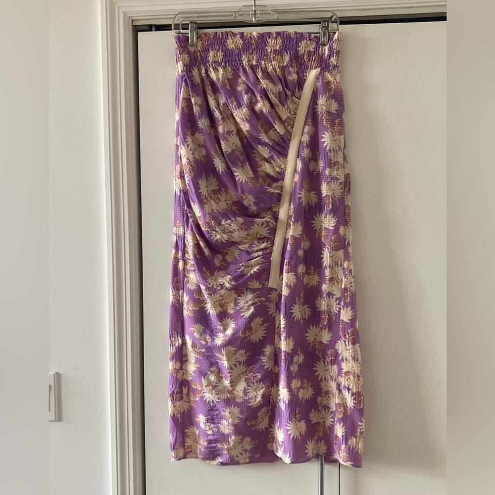 NWOT!  Rachel Comey silk & cotton lavender ruched long skirt